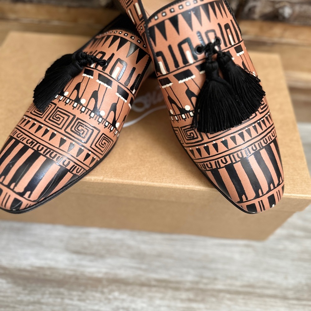 Christian Louboutin Copper and Black Tassel Loafers - Picture 2 of 10
